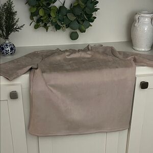 Soft Beige Suede Top